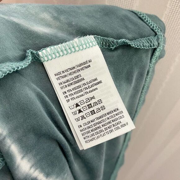 American Eagle Soft & Sexy Cage Neck Tie-Dye Tank Top Small Blue White Women's - Picture 8 of 9